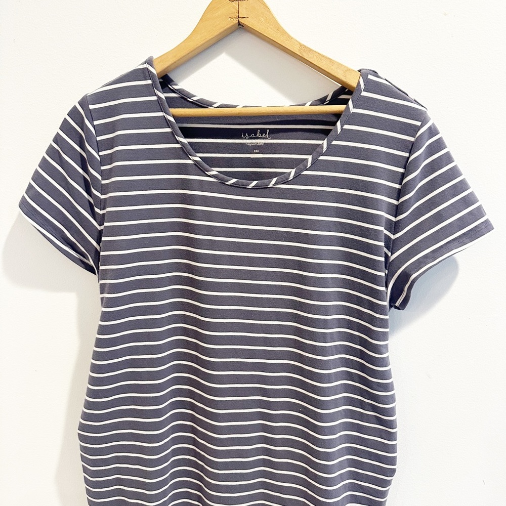 Isabel Maternity gray striped t-shirt dress XXL - Picture 6 of 8
